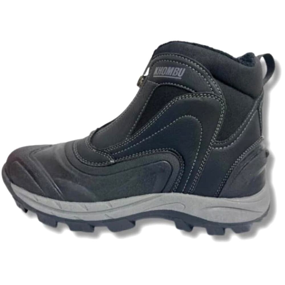 Khombu Men's Winter Hiker Boots Mason Waterproof Zip-up Cushioned Boot Black - Picture 3 of 6
